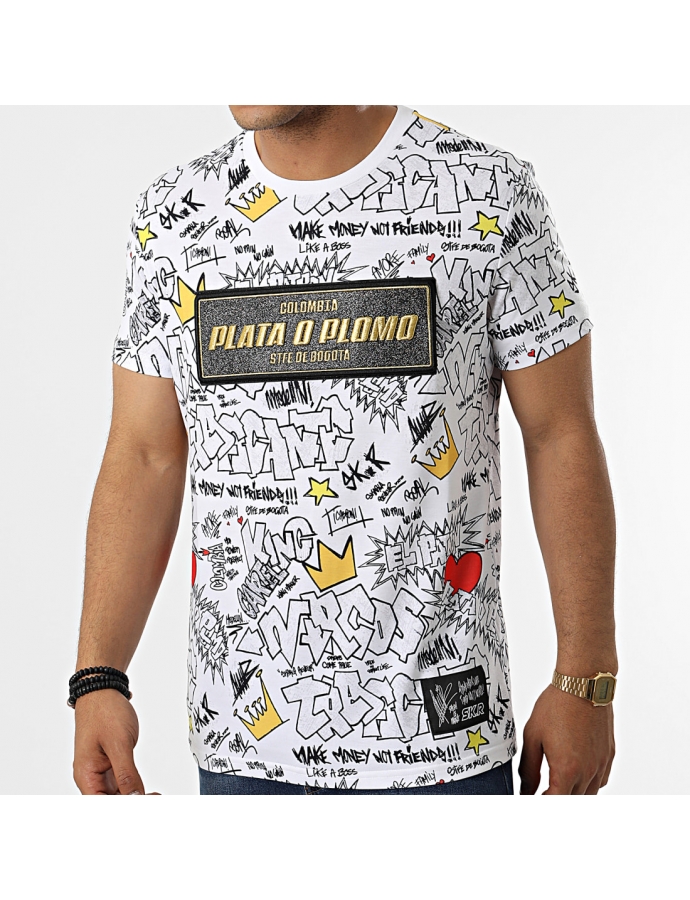 Teeshirt Plata o plomo blanc 2