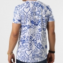 Tee shirt El Patron blanc bleu