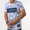 Tee shirt El Patron blanc bleu