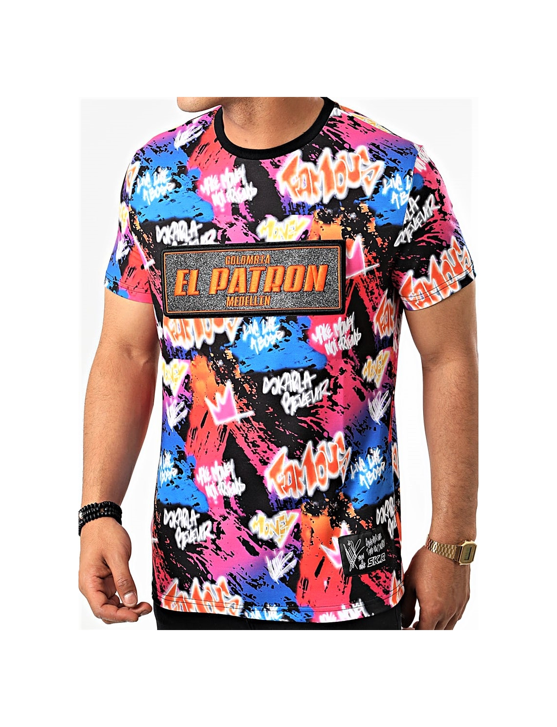 Tee shirt Plata o plomo Néon multicolore