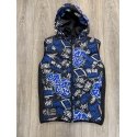 Doudoune SKR graffiti Noir Bleu