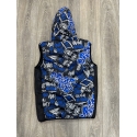 Doudoune SKR graffiti Noir Bleu