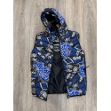 Doudoune SKR graffiti Noir Bleu