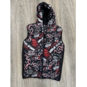 Doudoune SKR graffiti Noir rouge