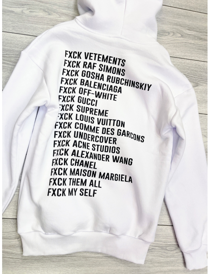 Sweat FXCK Blanc 2
