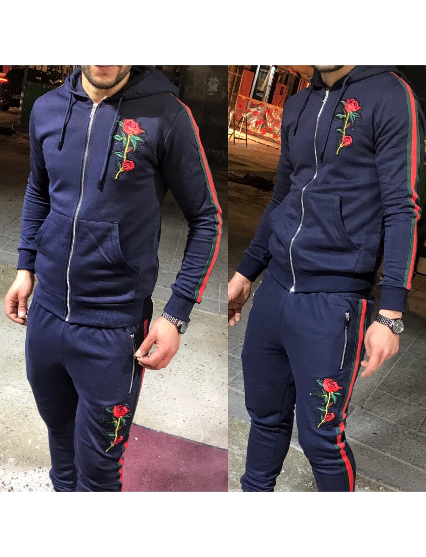 ENSEMBLE BLEU FLEUR 