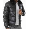 Blouson doudoune similicuir KAYMAXX