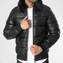 Blouson doudoune similicuir KAYMAXX