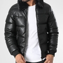 Blouson doudoune similicuir KAYMAXX