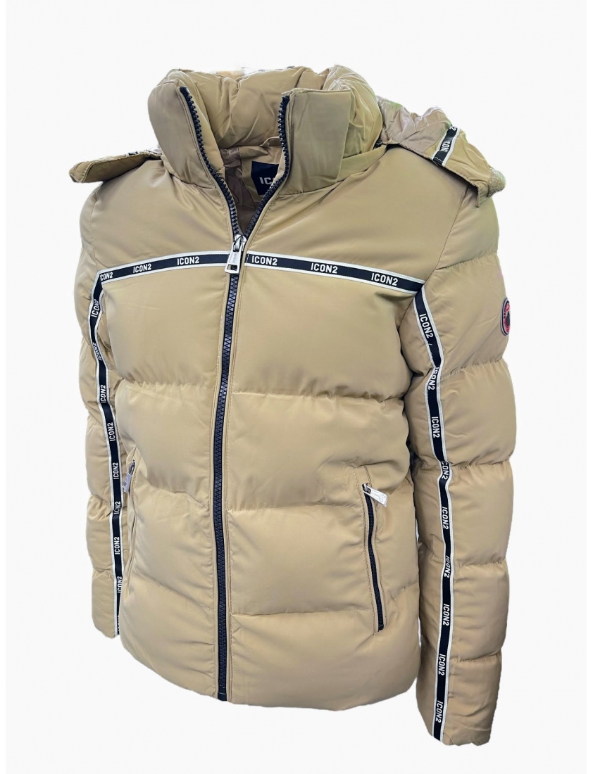 Doudoune icon2 beige matelassée