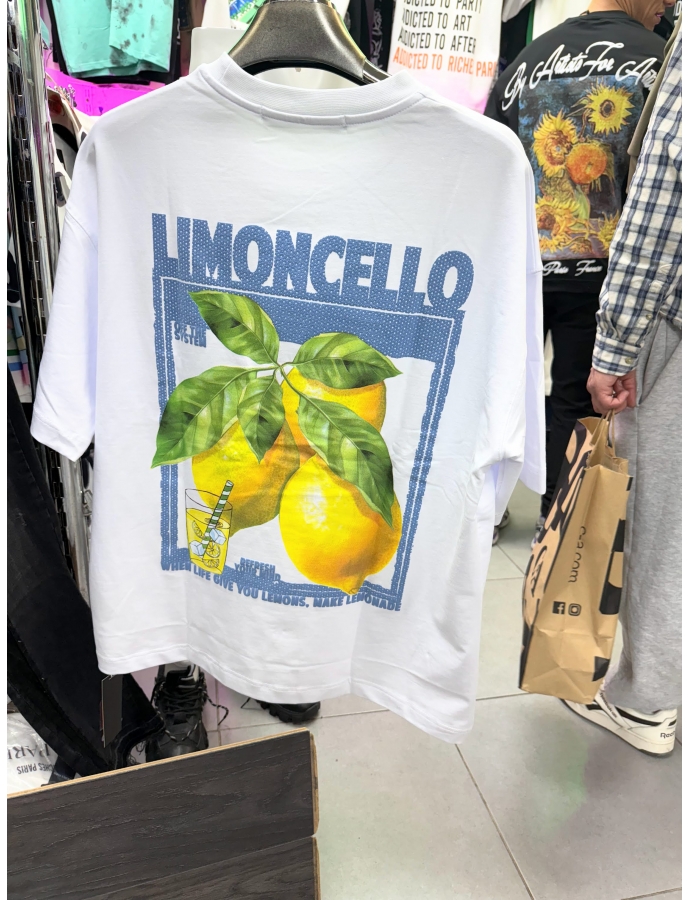 T-shirt oversize citronnier