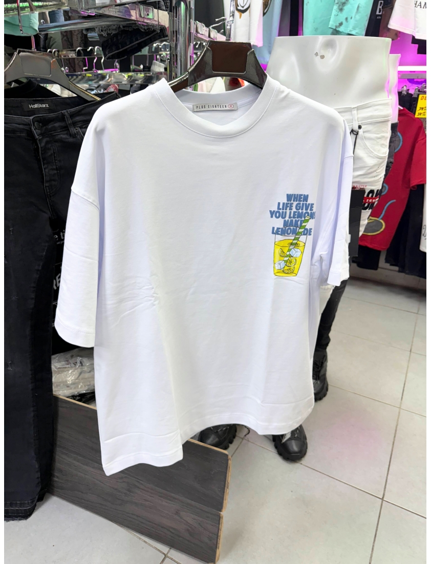 T-shirt oversize citronnier