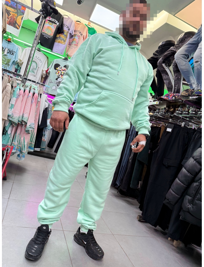 Ensemble Molleton basique vert menthe