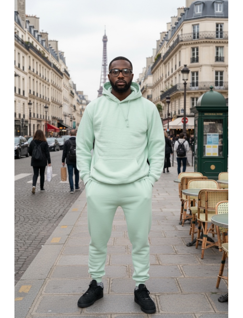 Ensemble Molleton basique vert menthe