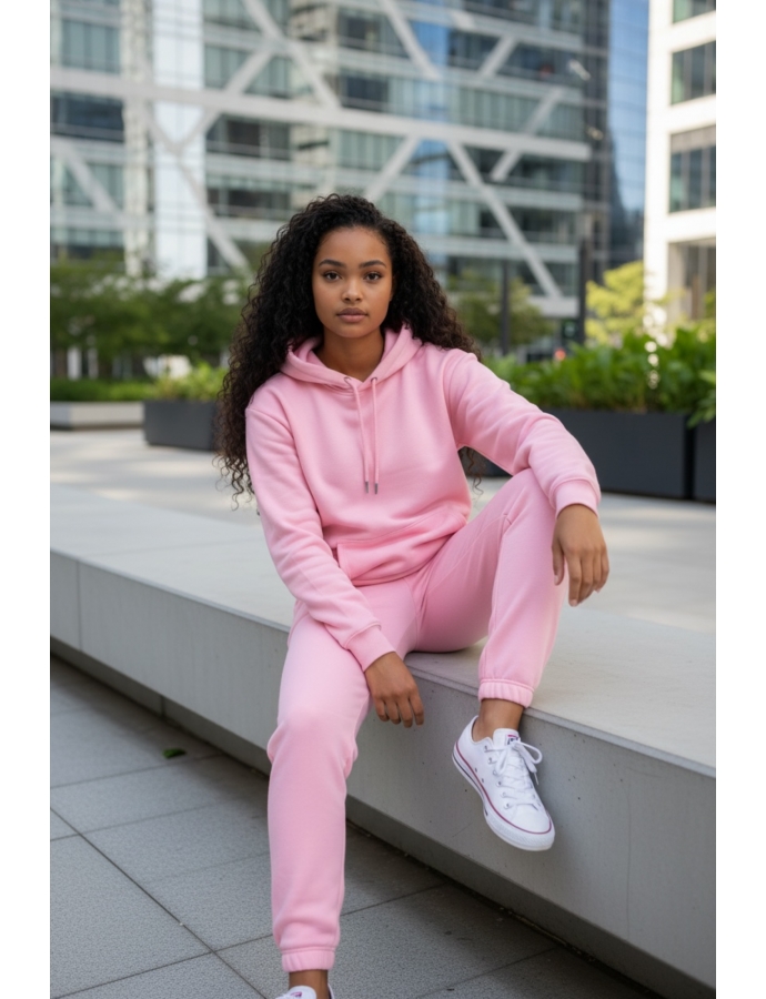 Ensemble Molleton basique rose