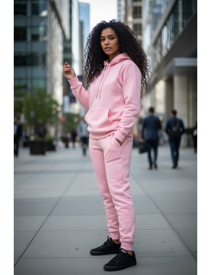 Ensemble Molleton basique rose 2