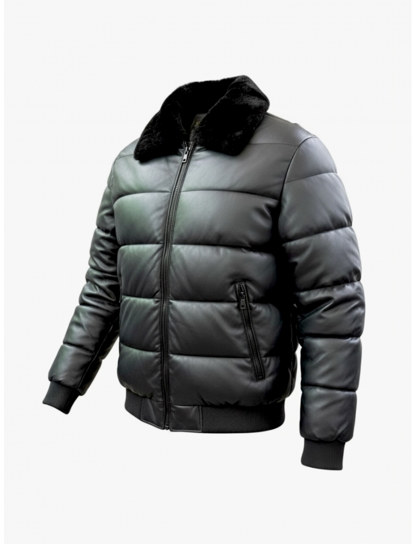 Blouson doudoune noir bombers