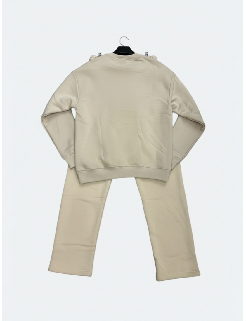 Ensemble Molleton Trèfle beige