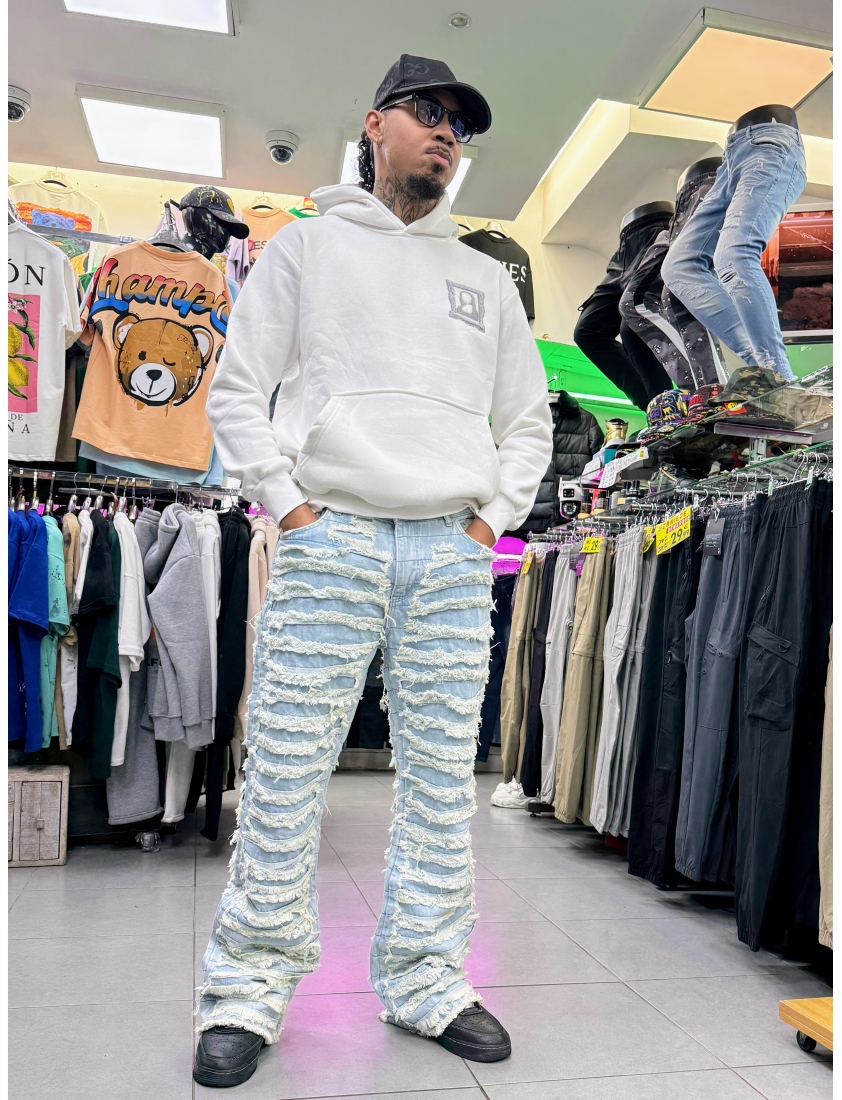 jeans baggy ikao bleu délavé