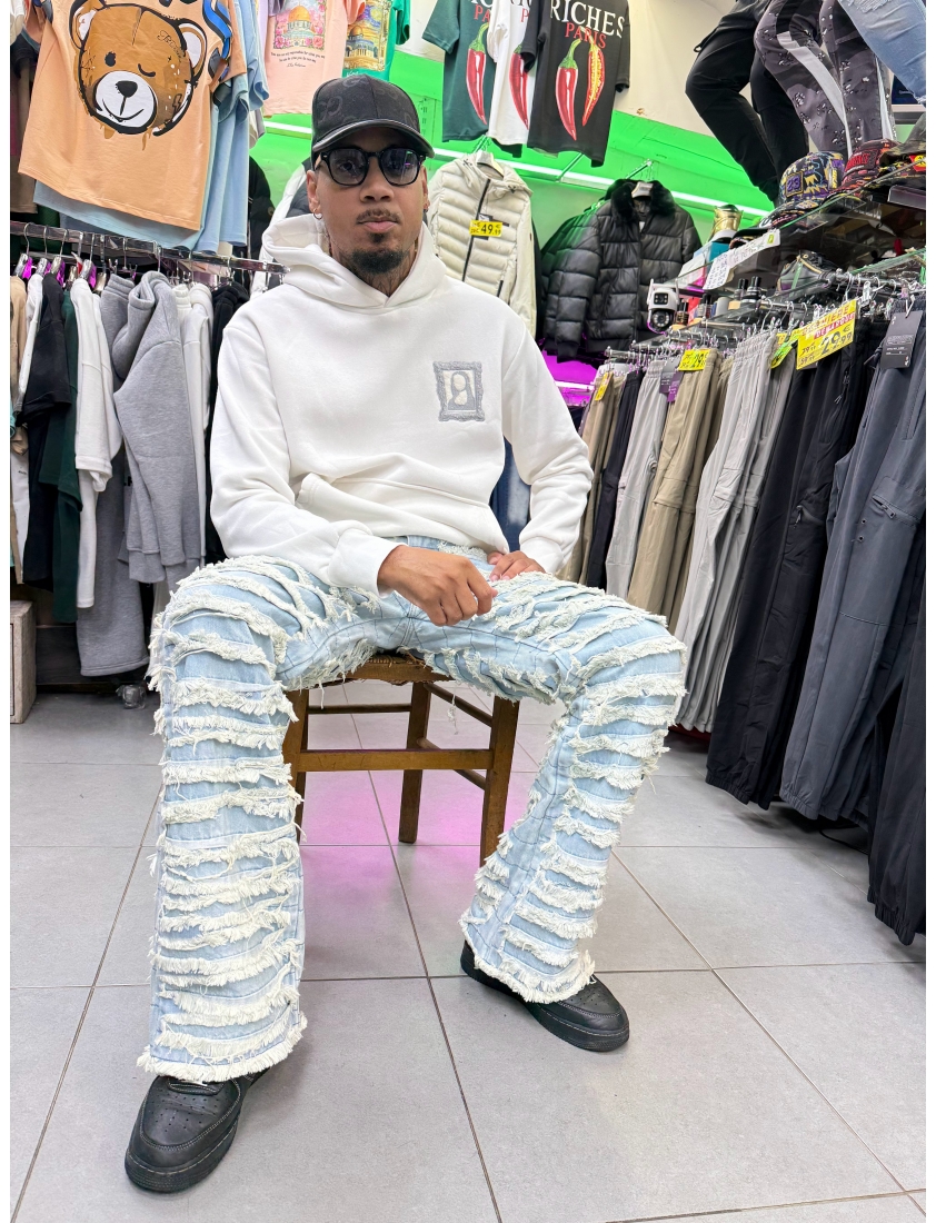 jeans baggy ikao bleu délavé