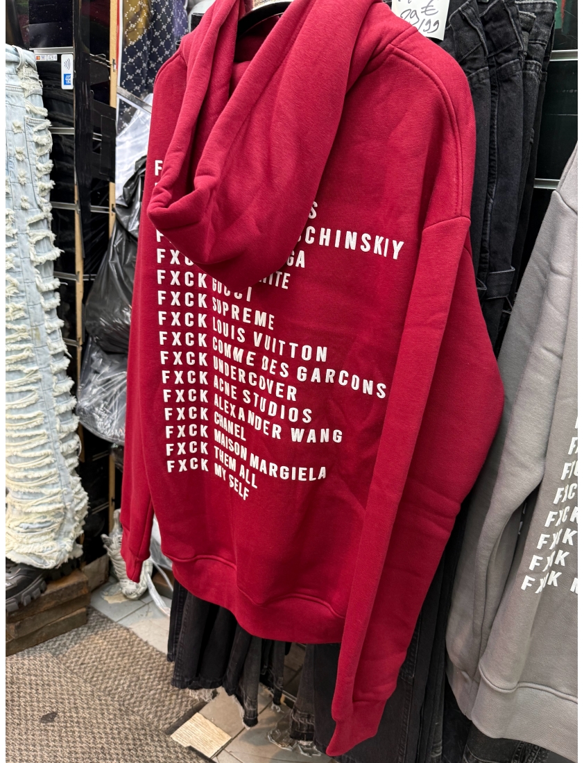 Sweat FXCK Bordeau