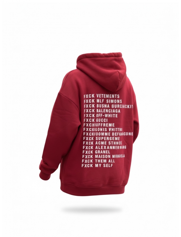 Sweat FXCK Bordeau 2