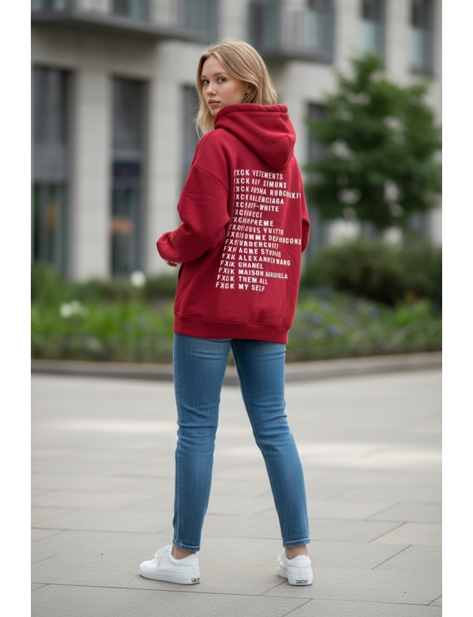 Sweat FXCK Bordeau