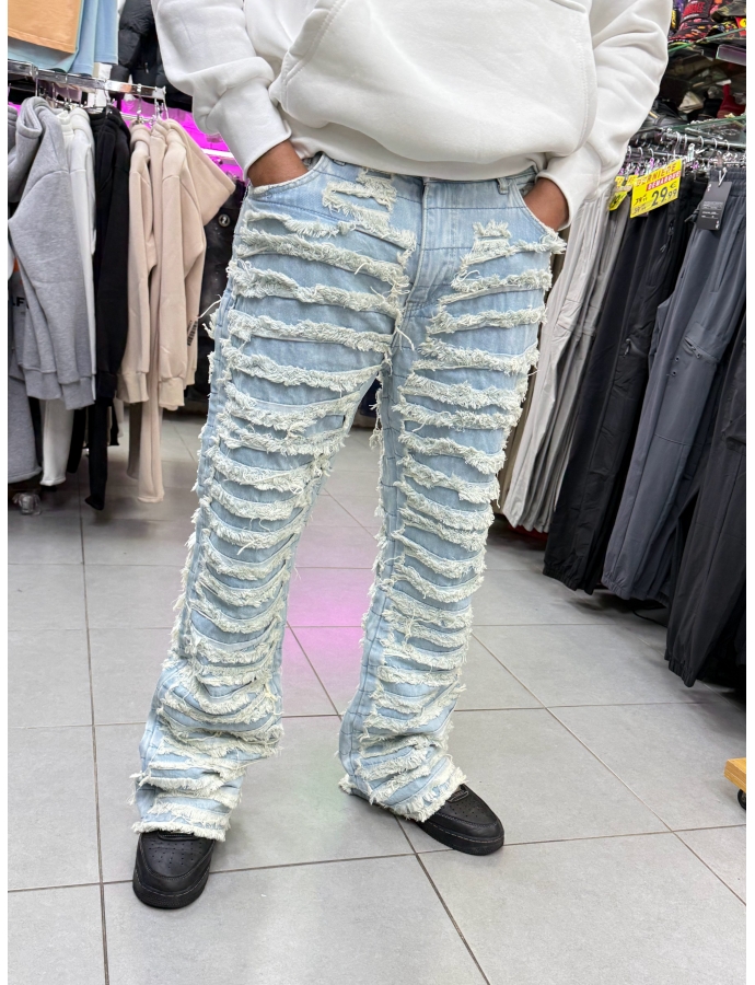 jeans baggy ikao bleu délavé