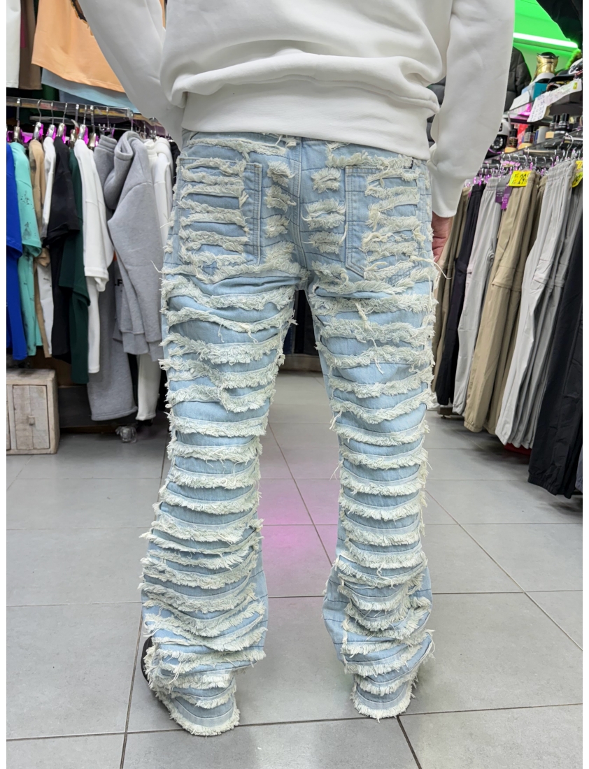 jeans baggy ikao bleu délavé