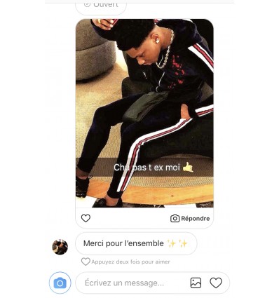 Ensemble ZOOM FLIGHT noir velours FLEURE