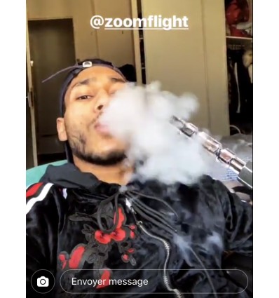 Ensemble ZOOM FLIGHT noir velours FLEURE