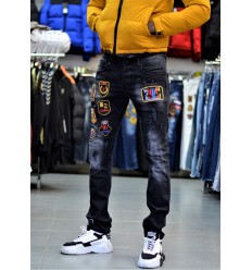 Jean ZOOM FLIGHT noir patch 2