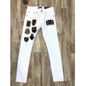 jean ZOOM FLIGHT Blanc patch
